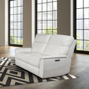 Parker House Reed Power Loveseat in Pure White