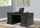 Parker House Washington Heights Double Pedestal Executive Desk in Washed Charcoal-3