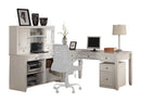 Parker House Boca L Shape Desk with File Credenza and Hutch