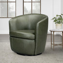 Parker Living Barolo 100% Italian Leather Swivel Club Chair Two Pack
