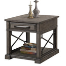 Parker House Sundance - Smokey Grey Cocktail Table with 2 End Tables and Console Table with 3 Stools