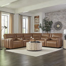 Parker Living Modesto 7 Piece Modular Power Reclining Sectional with Power Adjustable Headrests