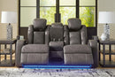 Fyne-Dyme Power Reclining Loveseat with Console