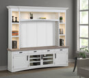 Parker House Americana Modern 92 Inch TV Console with Hutch Back Panel and LED Lights