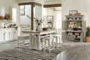 Parker House Americana Modern Dining 72 inch Island Counter Height Extendable Dining Table
