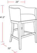 Parker House Pure Modern Dining Upholstered Swivel Barstool