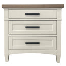 Parker House Americana Modern Bedroom 3 Drawer Nightstand with Charging Station