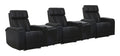 Parker Living Phoenix Zero Gravity Power 3 Seat Home Theater Seating with 2 Wedges and Immersive Audio