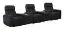 Parker Living Phoenix Zero Gravity Power 3 Seat Home Theater Seating with 2 Wedges and Immersive Audio