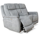 Parker Living Linus - Hudson Grey Power Reclining Sofa Loveseat and Recliner