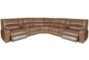 Parker Living Swift - Bourbon 7 Piece Modular Power Reclining Sectional with Power Adjustable Headrests