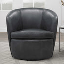 Parker Living Barolo 100% Italian Leather Swivel Club Chair Two Pack