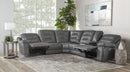 Parker Living Caldwell Fog 6 Piece Modular Power Reclining Sectional with Power Adjustable Headrests