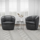 Parker Living Barolo 100% Italian Leather Swivel Club Chair Two Pack