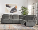 Parker Living Alpine - Airy Midnight 6 Piece Zero Gravity Power Reclining Sectional with Power Adjustable Headrests