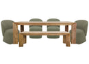 Parker House Crossings - Downtown Dining 86 Inch Rectangular Dining Table With 4 Upholstered Chairs