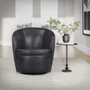 Parker Living Barolo 100% Italian Leather Swivel Club Chair Two Pack