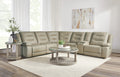 Parker Living Caldwell Fog 6 Piece Modular Power Reclining Sectional with Power Adjustable Headrests