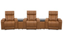 Parker Living Phoenix Zero Gravity Power 3 Seat Home Theater Seating with 2 Wedges and Immersive Audio