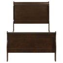 Louis Philippe Sleigh Panel Bed