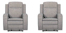 Parker Living Armstrong Power Recliner with Heat Massage and Auto-Glide Two Pack