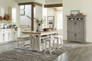 Parker House Americana Modern Dining 72 inch Island Counter Height Extendable Dining Table