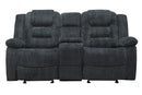Parker Living Bolton - Misty Storm Glider Reclining Console Loveseat