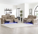 Parker Living Equinox Power Reclining Sofa with Drop Down Table