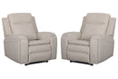 Parker Living Armstrong Power Recliner with Heat Massage and Auto-Glide Two Pack