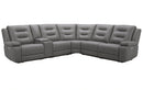 Parker Living Caldwell Fog 6 Piece Modular Power Reclining Sectional with Power Adjustable Headrests