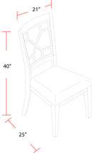 Parker House Sundance Dining - Sandstone Grid Back Dining Chair (2/CTN Sold in pairs)