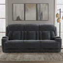 Parker Living Dalton - Lucky Charcoal Power Reclining Sofa with Drop Down Table