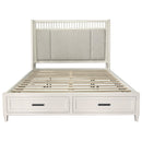 Parker House Americana Modern Bedroom King Shelter Bed with 2 Nightstands and Dresser with Mirror