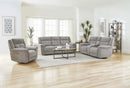 Parker Living Richland - Bristol Grey Power Reclining Console Loveseat