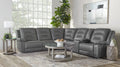 Parker Living Caldwell Fog 6 Piece Modular Power Reclining Sectional with Power Adjustable Headrests