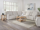 Parker Living Lancaster - Fluffy River Rock 6 Piece Zero Gravity Power Reclining Sectional with Power Adjustable Headrests