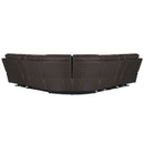 Parker Living Easton - Steamboat Brown 7 Piece Zero Gravity Power Reclining Sectional with Power Adjustable Headrests