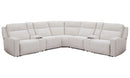Parker Living Lancaster - Fluffy River Rock 7 Piece Zero Gravity Power Reclining Sectional with Power Adjustable Headrests