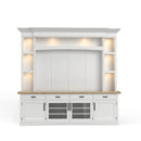 Parker House Americana Modern 92 Inch TV Console with Hutch Back Panel and LED Lights