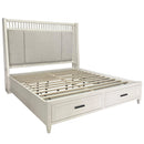Parker House Americana Modern Bedroom Queen Shelter Bed 2 Nightstands and Dresser with Mirror