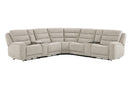 Parker Living Felix - Mari Fawn 7 Piece Zero Gravity Power Reclining Sectional with Beverage Cooler Console