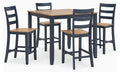 Gesthaven Counter Height Dining Table and 4 Barstools (Set of 5)