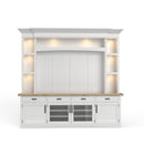 Parker House Americana Modern - Cotton 92 In. TV Console with Hutch Back Panel and LED Lights