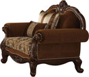 Acme Furniture Jardena Chair with 2 Pillows in Cherry Oak 50657