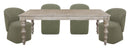 Parker House Crossings - Eden Dining 84 Inch Rectangular Dining Table With 4 Upholstered Chairs