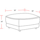 Parker Living Utopia - Mega Ivory Ottoman with Casters