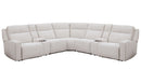 Parker Living Lancaster - Fluffy River Rock 7 Piece Zero Gravity Power Reclining Sectional with Power Adjustable Headrests