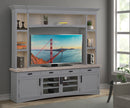 Parker House Americana Modern - Dove 92 In. TV Console with Hutch and LED Lights