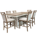 Parker House Americana Modern Dining 72 inch Island Counter Height Extendable Dining Table