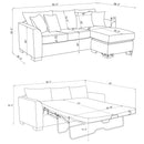 Storey Fold-Out Sleeper Sectional Sofa